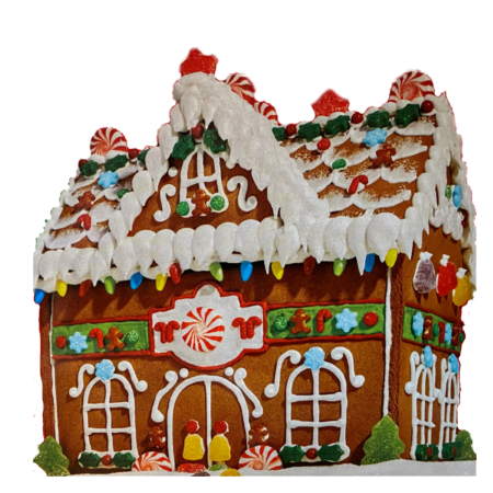Decorated gingerbread mansion